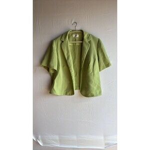 Studio I Vintage Chartreuse Short Sleeve 22W Blazer